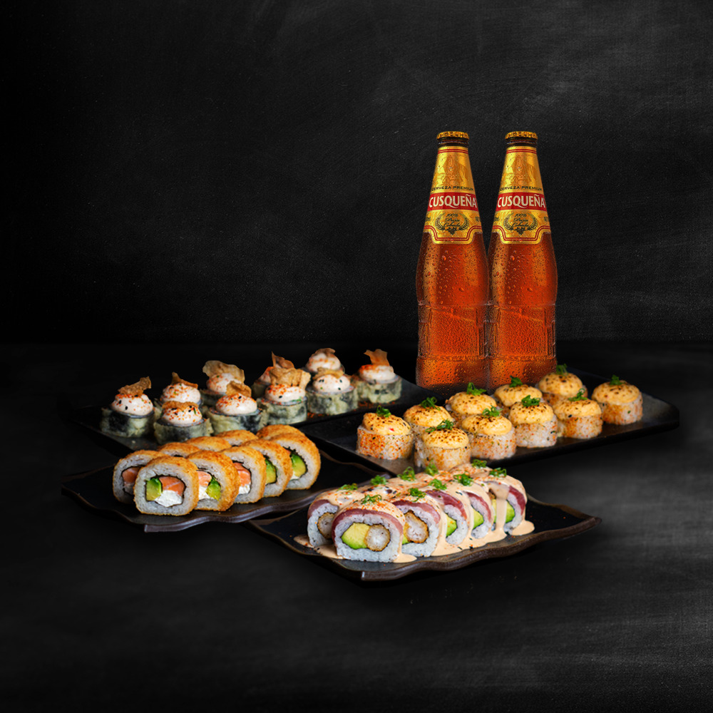 40 makis + 2 cervezas cusqueñas doradas